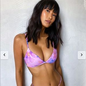 Frankie’s Floral Bralette Bikini Top- Never Worn